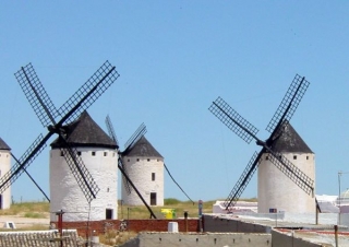 molinos en campo de criptana